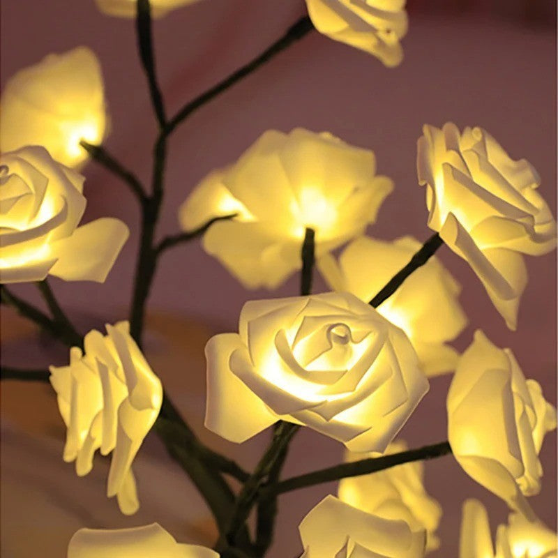 LED Rose Tree Lamp USB Night Light | Flower Decor for Home Party Wedding Gift