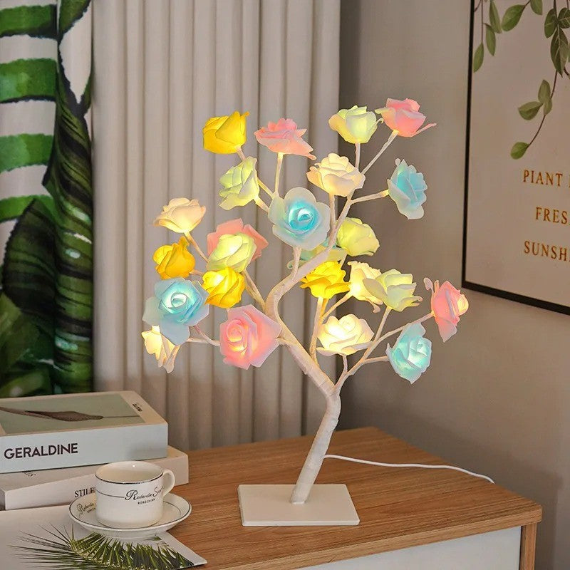 LED Rose Tree Lamp USB Night Light | Flower Decor for Home Party Wedding Gift