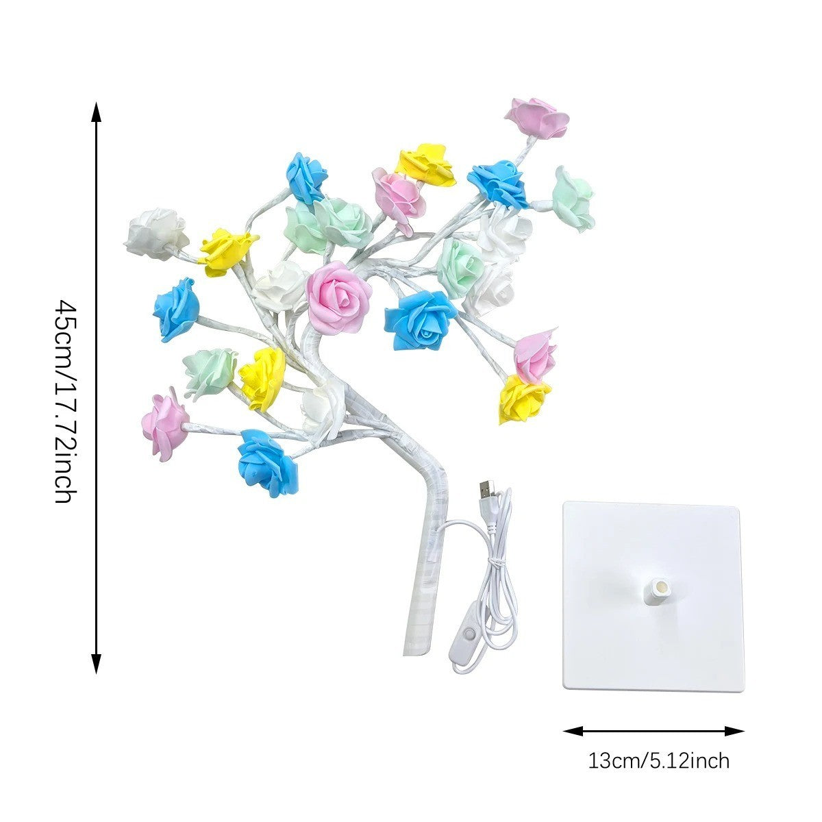 LED Rose Tree Lamp USB Night Light | Flower Decor for Home Party Wedding Gift